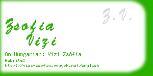 zsofia vizi business card
